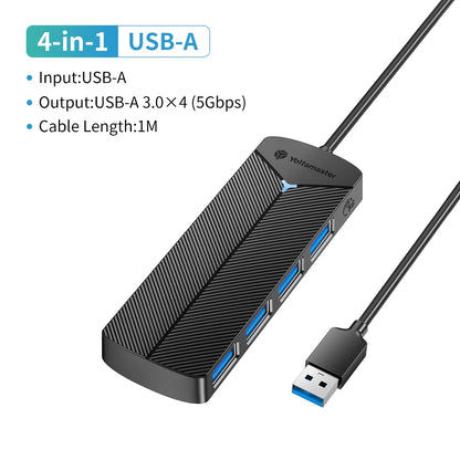 5Gbps 4-in-1 USB Hub Ultra-Slim Adapter