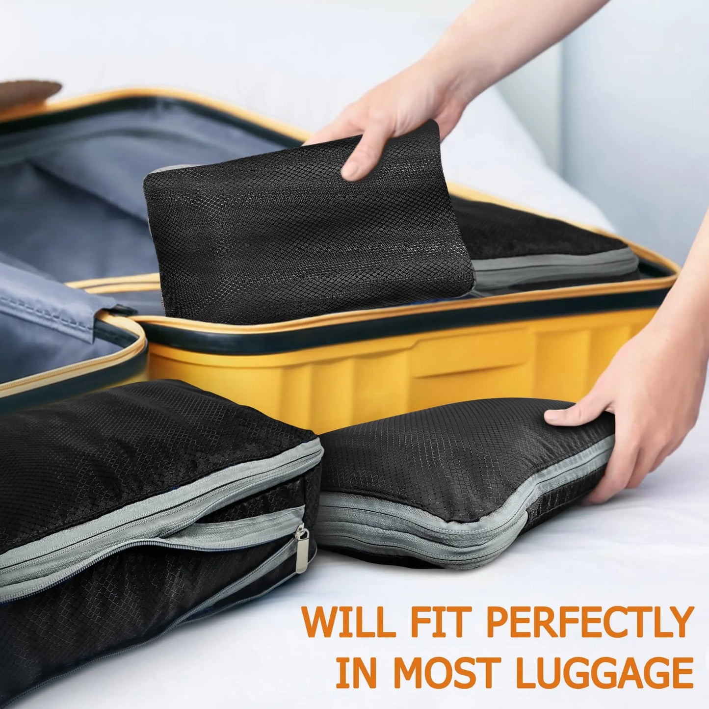 Large Capacity Travel Compression Packing Cubes