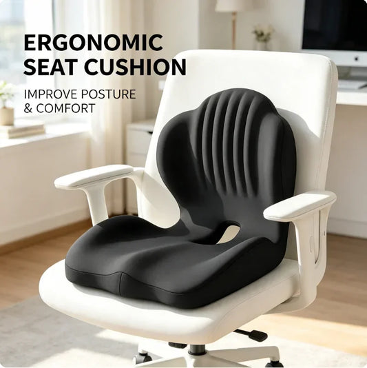 Ergonomic Memory Foam Chair Cushion for Office and Car