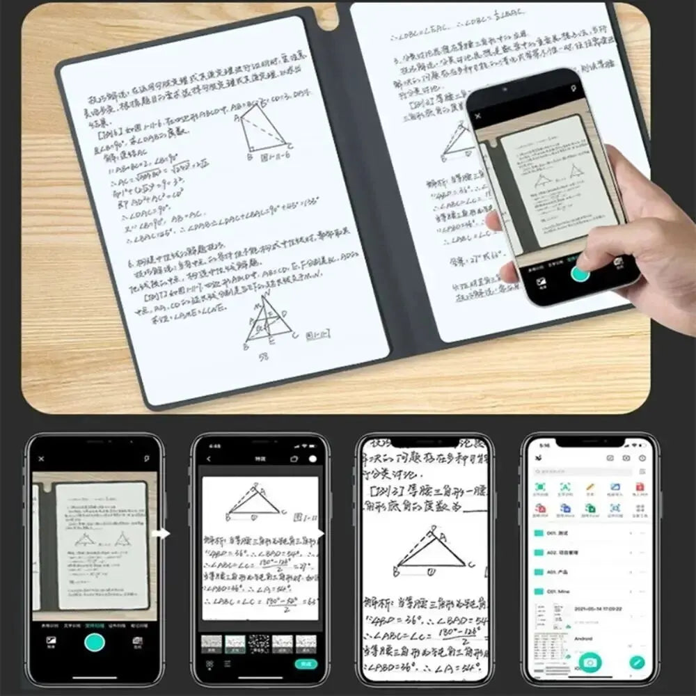 Whiteboard Notebook with Pen and Erasing Cloth