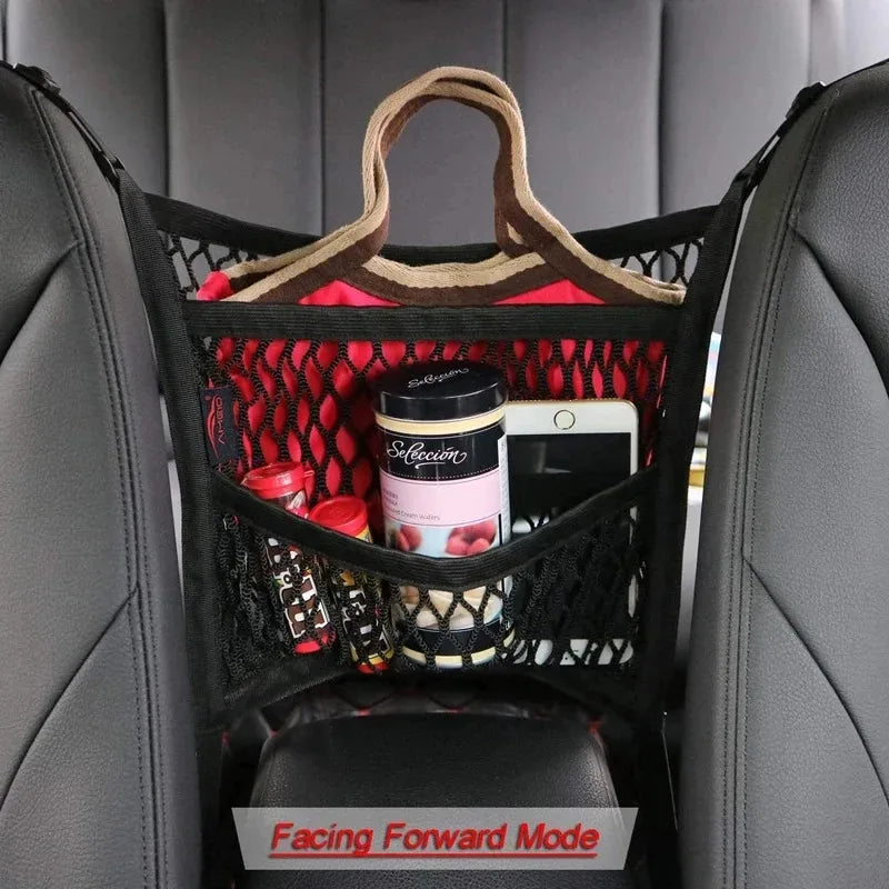 Mesh Divider Storage Bag Between Seats Car