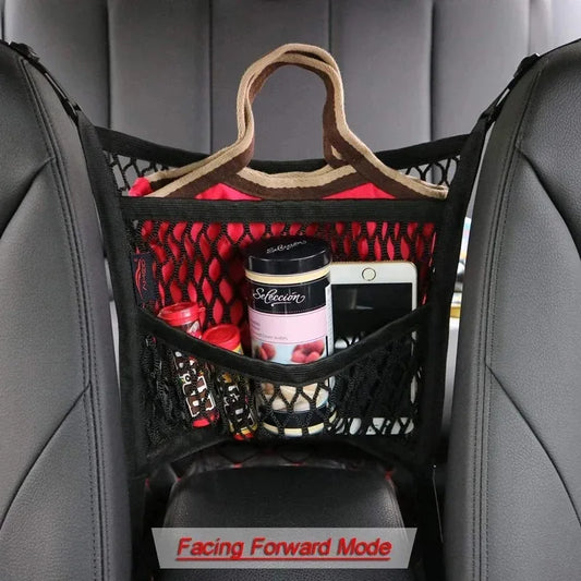 Mesh Divider Storage Bag Between Seats Car