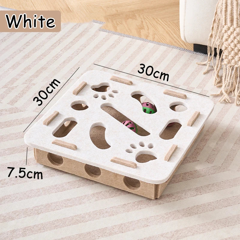 Puzzle Box Toy for Cats with Ball