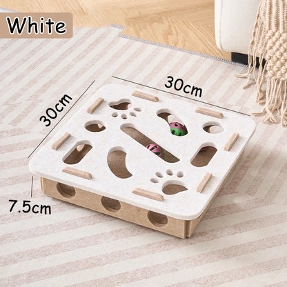 Puzzle Box Toy for Cats with Ball