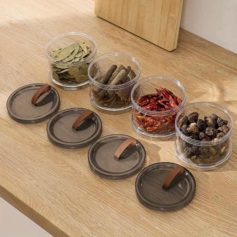 3-Tier Round Handheld Spice Storage