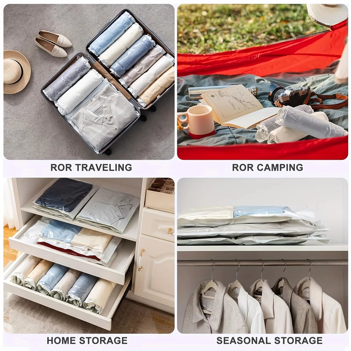 Hand-Rolled Travel Vacuum Storage Bag