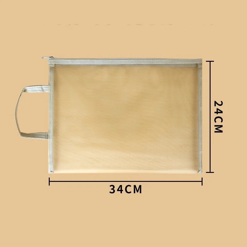 A4 Transparent Mesh Zip Bag