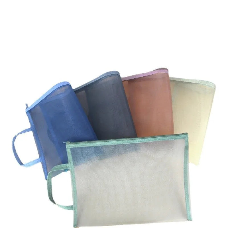 A4 Transparent Mesh Zip Bag