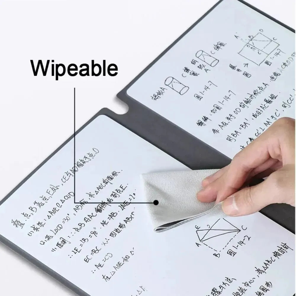 Whiteboard Notebook with Pen and Erasing Cloth