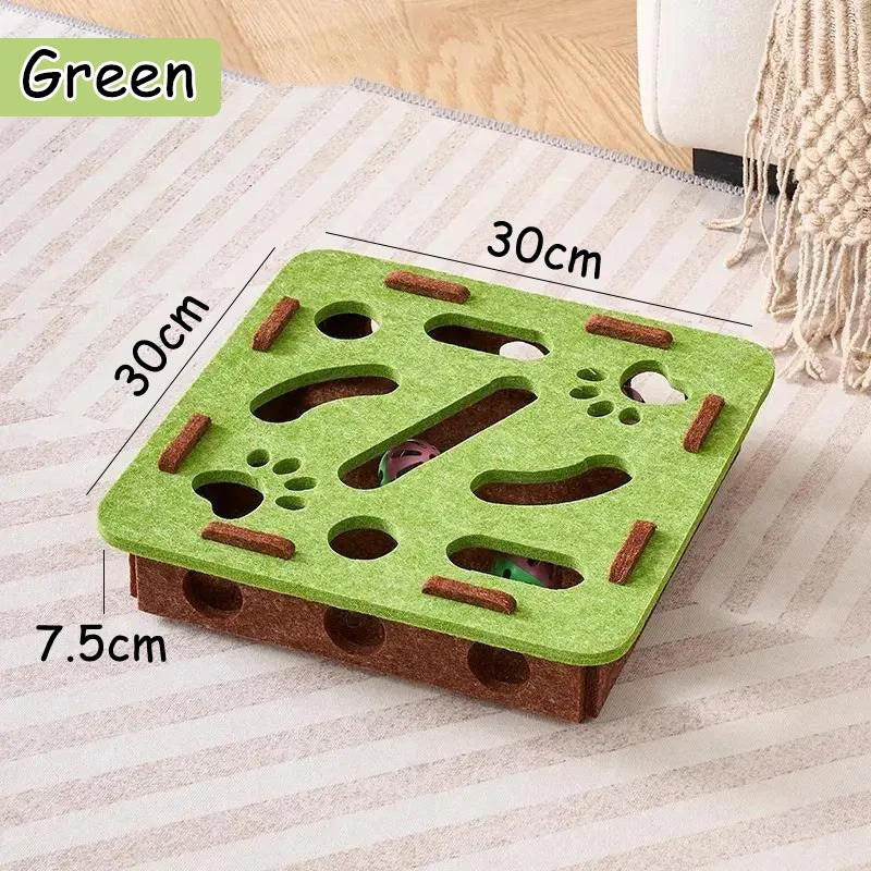 Puzzle Box Toy for Cats with Ball