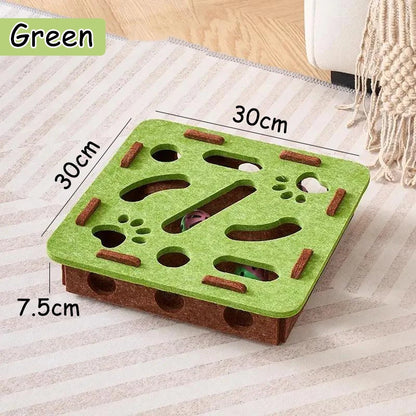 Puzzle Box Toy for Cats with Ball