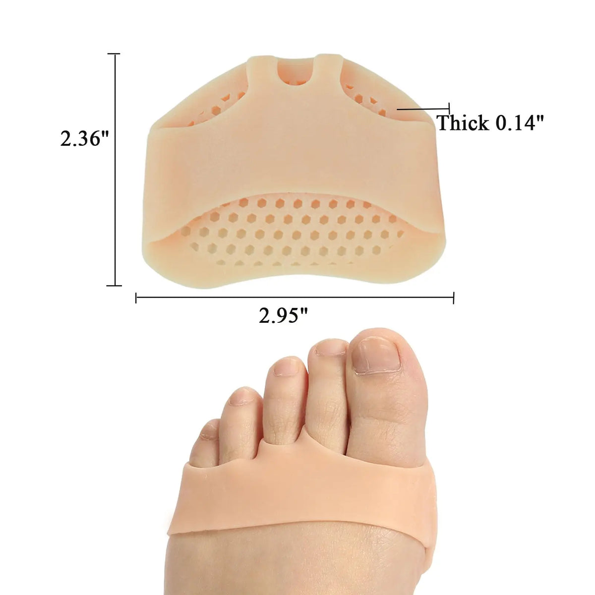 Reusable Breathable Toe Cushion Sleeves for Pain Relief
