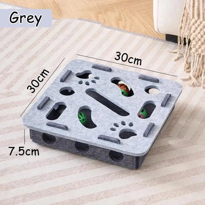 Puzzle Box Toy for Cats with Ball