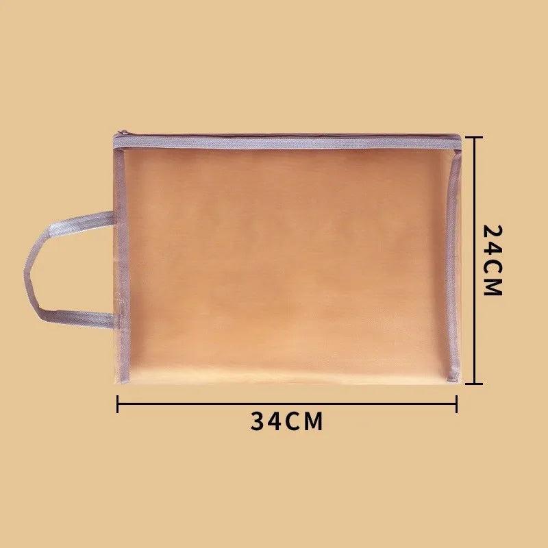 A4 Transparent Mesh Zip Bag