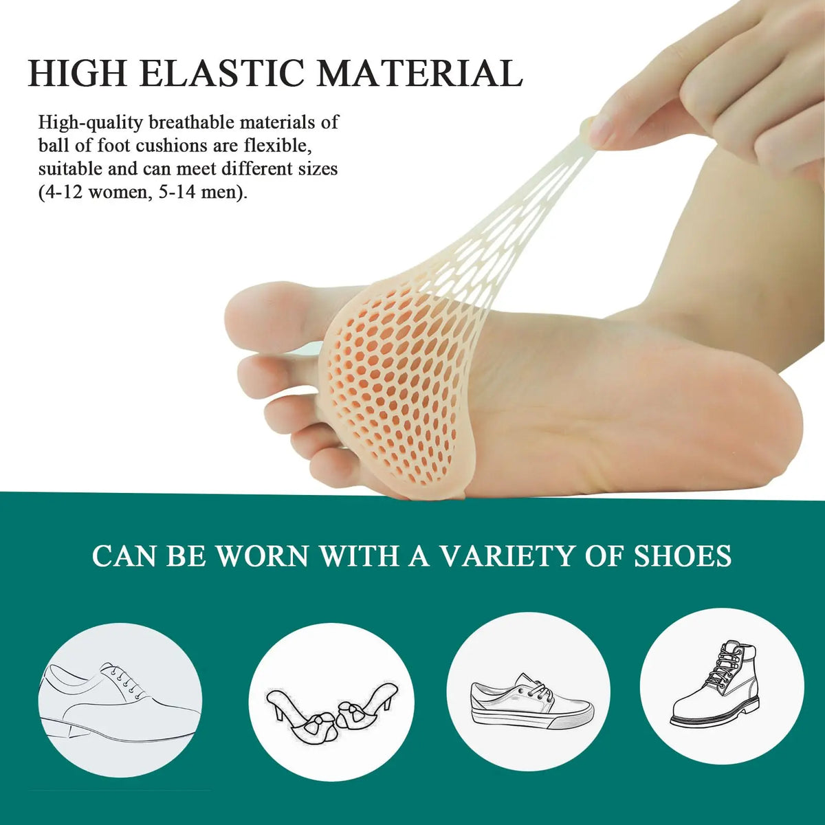 Reusable Breathable Toe Cushion Sleeves for Pain Relief