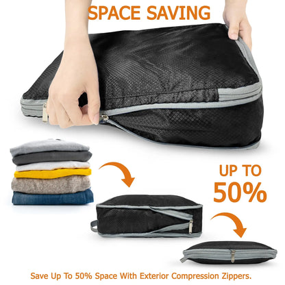 Large Capacity Travel Compression Packing Cubes