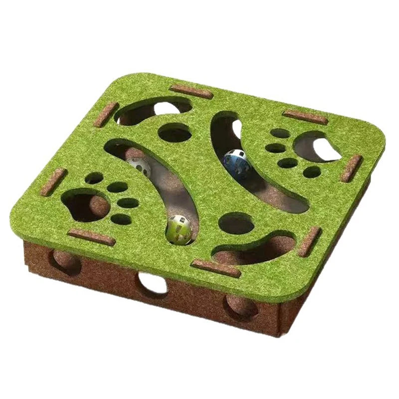 Puzzle Box Toy for Cats with Ball