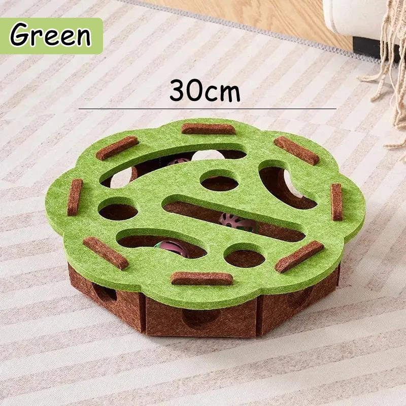 Puzzle Box Toy for Cats with Ball