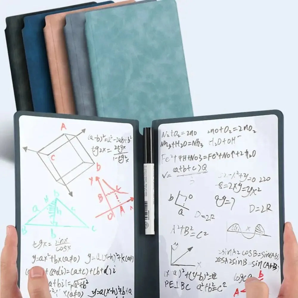 Whiteboard Notebook with Pen and Erasing Cloth