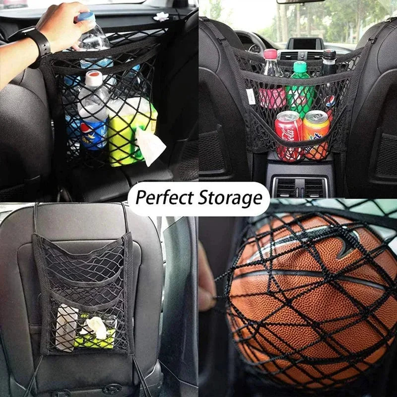 Mesh Divider Storage Bag Between Seats Car