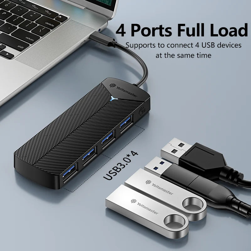 5Gbps 4-in-1 USB Hub Ultra-Slim Adapter