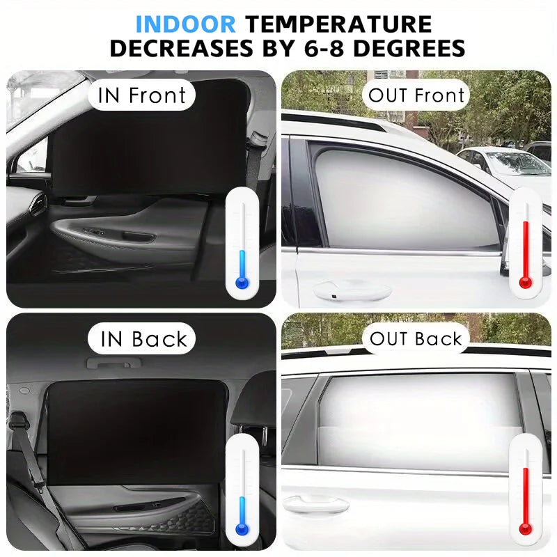 Magnetic Blackout Car Sun Shield Covers