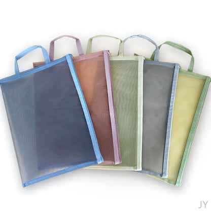 A4 Transparent Mesh Zip Bag