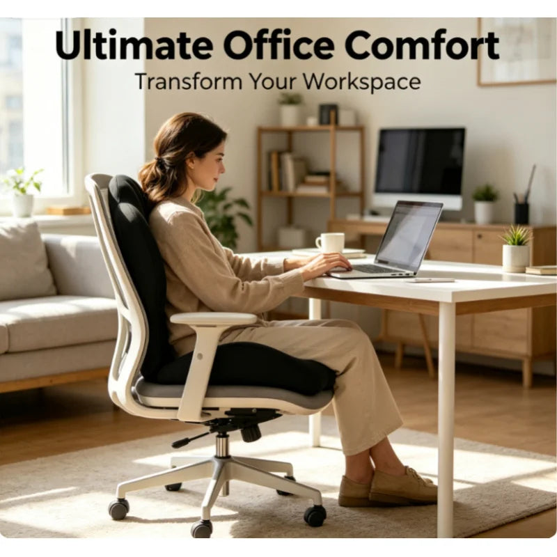 Ergonomic Memory Foam Chair Cushion for Office and Car