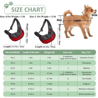Crossbody Shoulder Bag for Cats and Dogs