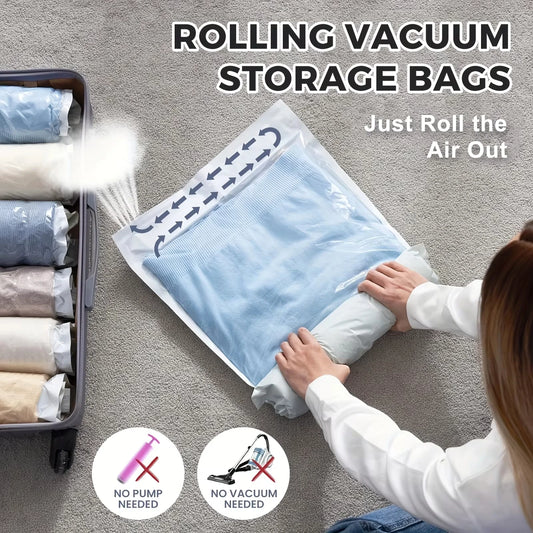 Hand-Rolled Travel Vacuum Storage Bag