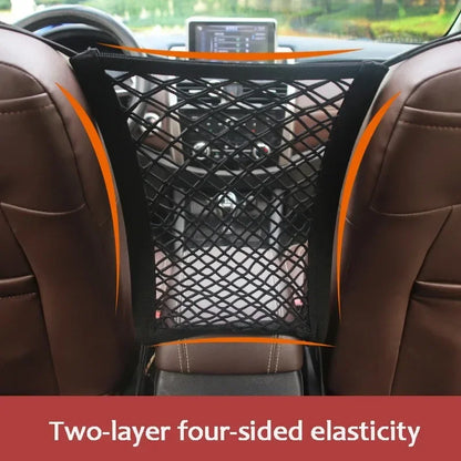 Mesh Divider Storage Bag Between Seats Car