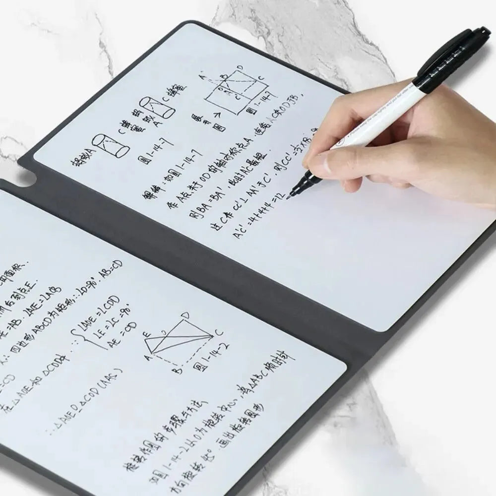 Whiteboard Notebook with Pen and Erasing Cloth