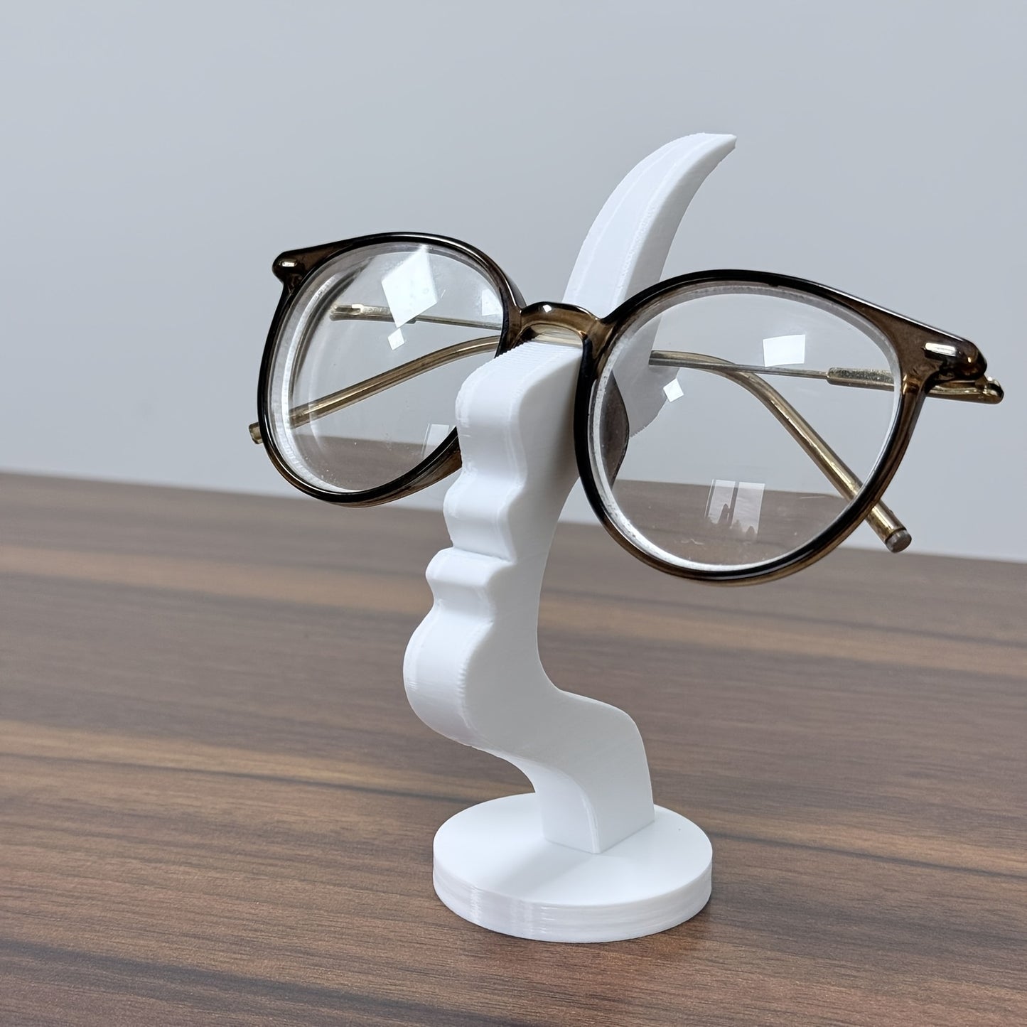 Curved Eyeglass Stand with Non-Slip Base