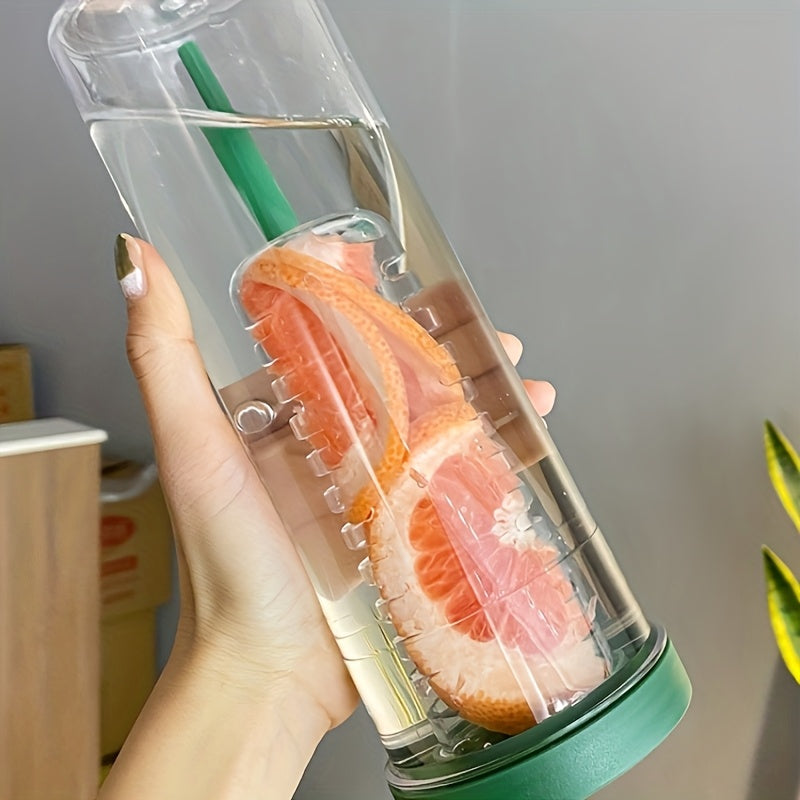 Collapsible Straw Water Cup with Divider
