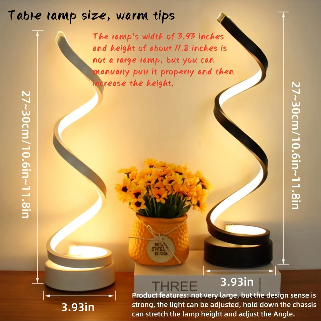 Classic Spiral Decorative Table Lamp For Office or Bedroom Bedside