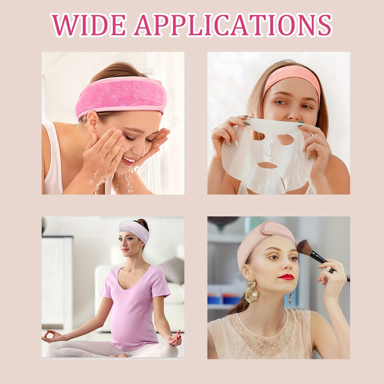Headband & Wristbands for Face Washing
