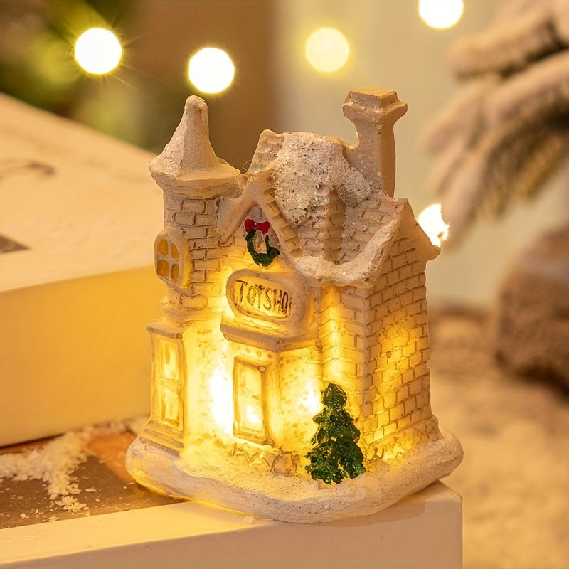 Enchanting Glowing Resin Christmas House