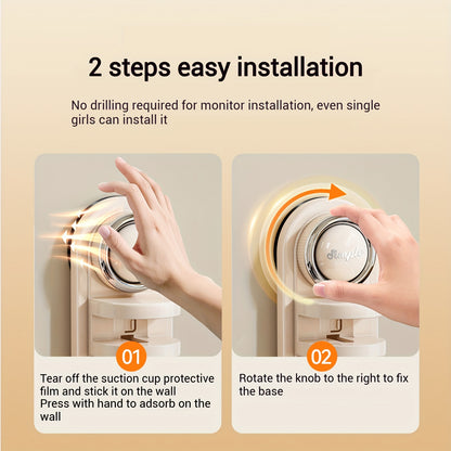 Adjustable Camera Mount with Telescopic Pole & Suction Cup/Wall Bracket