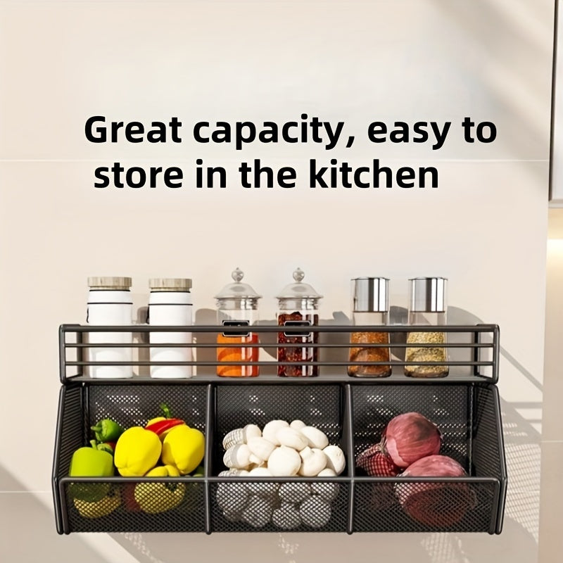 Metal Kitchen Wall-Mounted Storage Basket