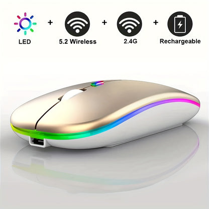Ultra-Thin Rechargeable LED Backlit Wireless Mouse