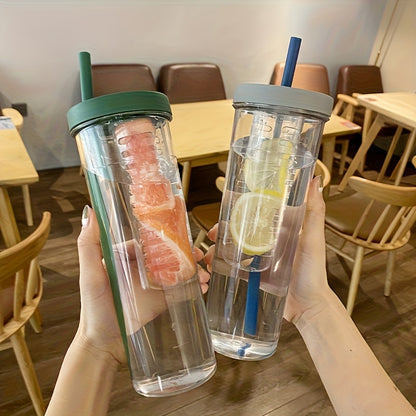 Collapsible Straw Water Cup with Divider