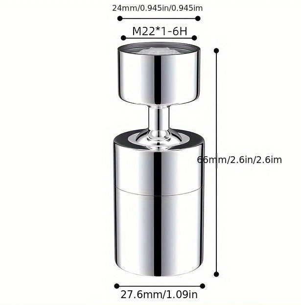 360° Rotating Dual-Mode Kitchen and Bathroom Splash Guard Faucet Aerator