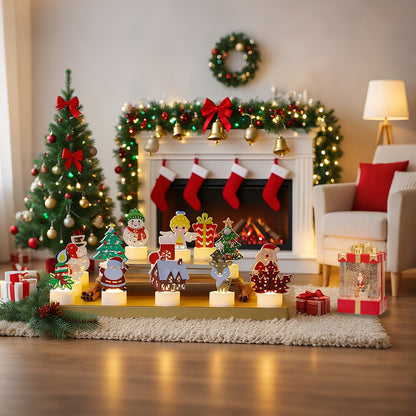 Set of 6 Iron Candle Decorations for Christmas