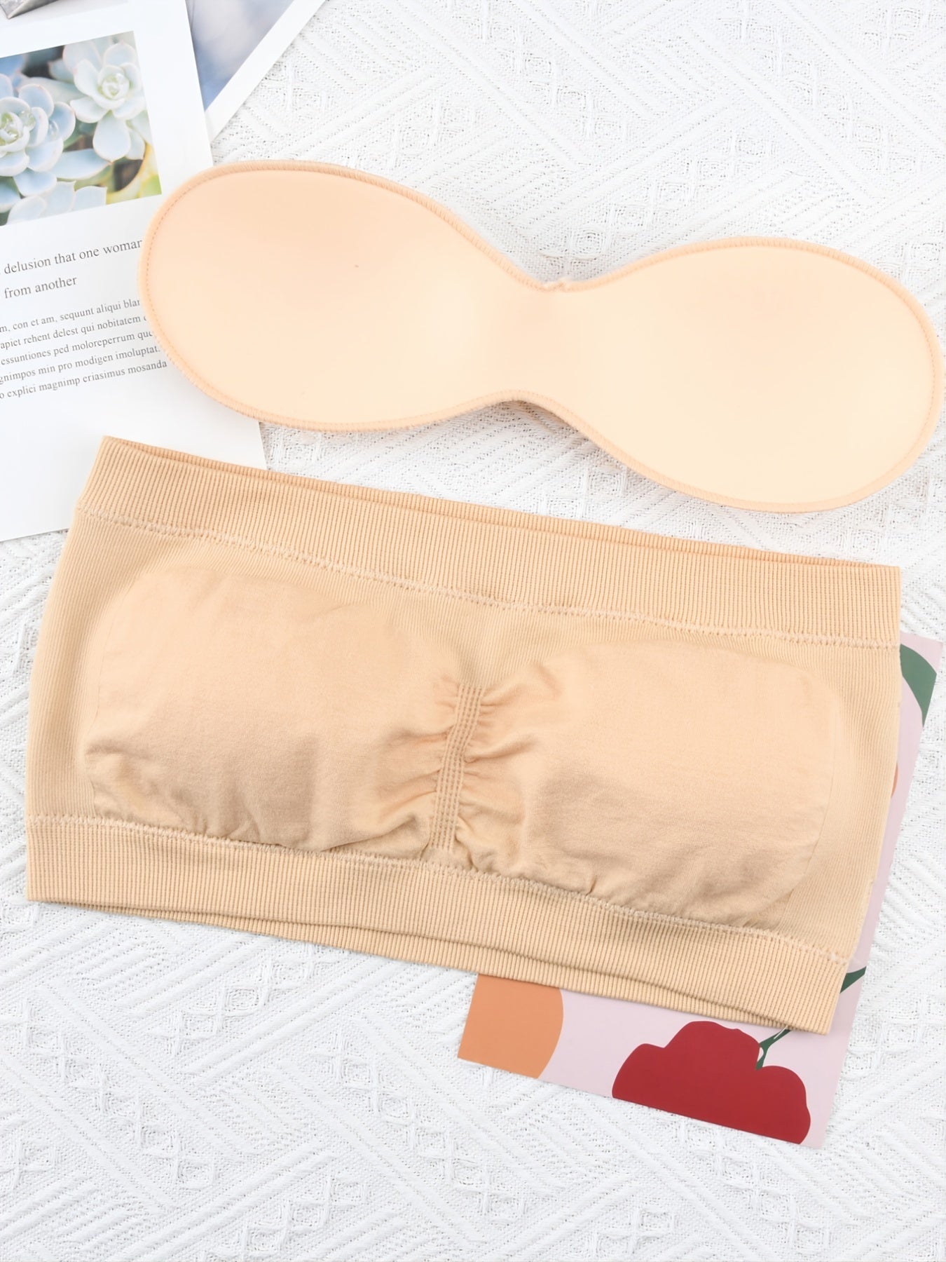 3 Pcs Comfortable Double-layer Strapless Bra