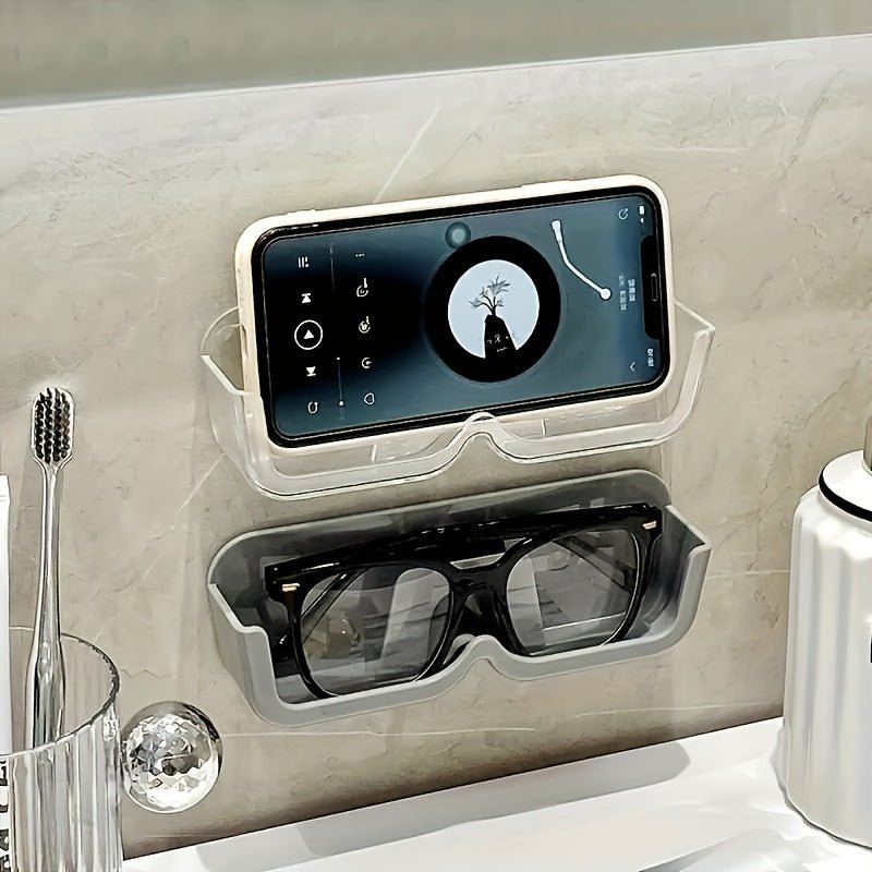 Adhesive Wall - Mounted Storage Shelf for Glasses - HazMarket