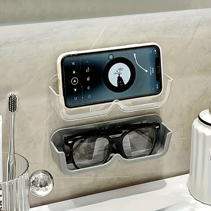Adhesive Wall - Mounted Storage Shelf for Glasses - HazMarket