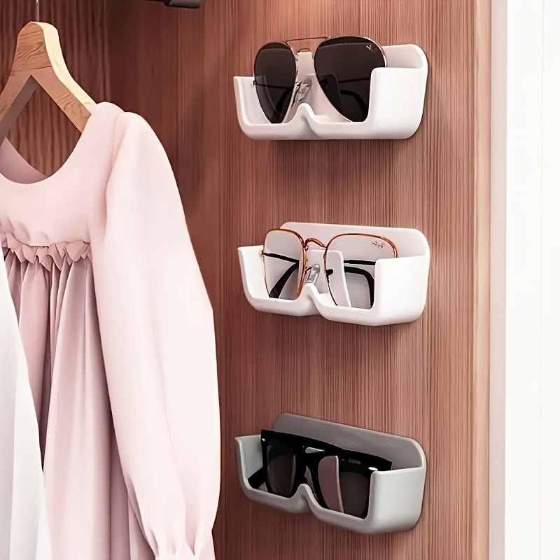 Adhesive Wall - Mounted Storage Shelf for Glasses - HazMarket