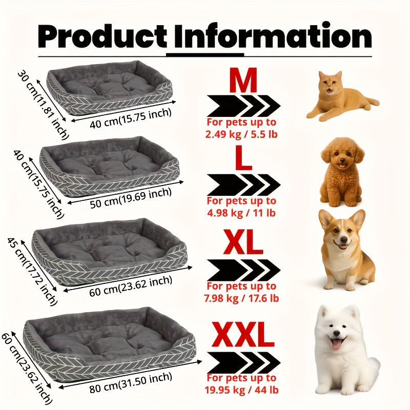 Ultra Soft Plush Bed for Dogs & Cats