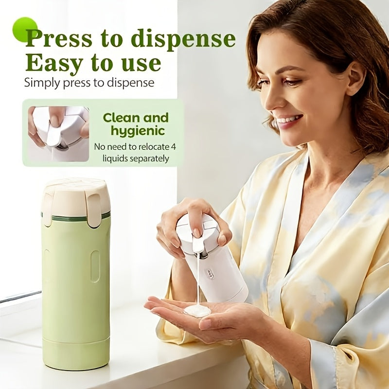 4-in-1 Leak-Proof Travel Dispenser Bottle Set