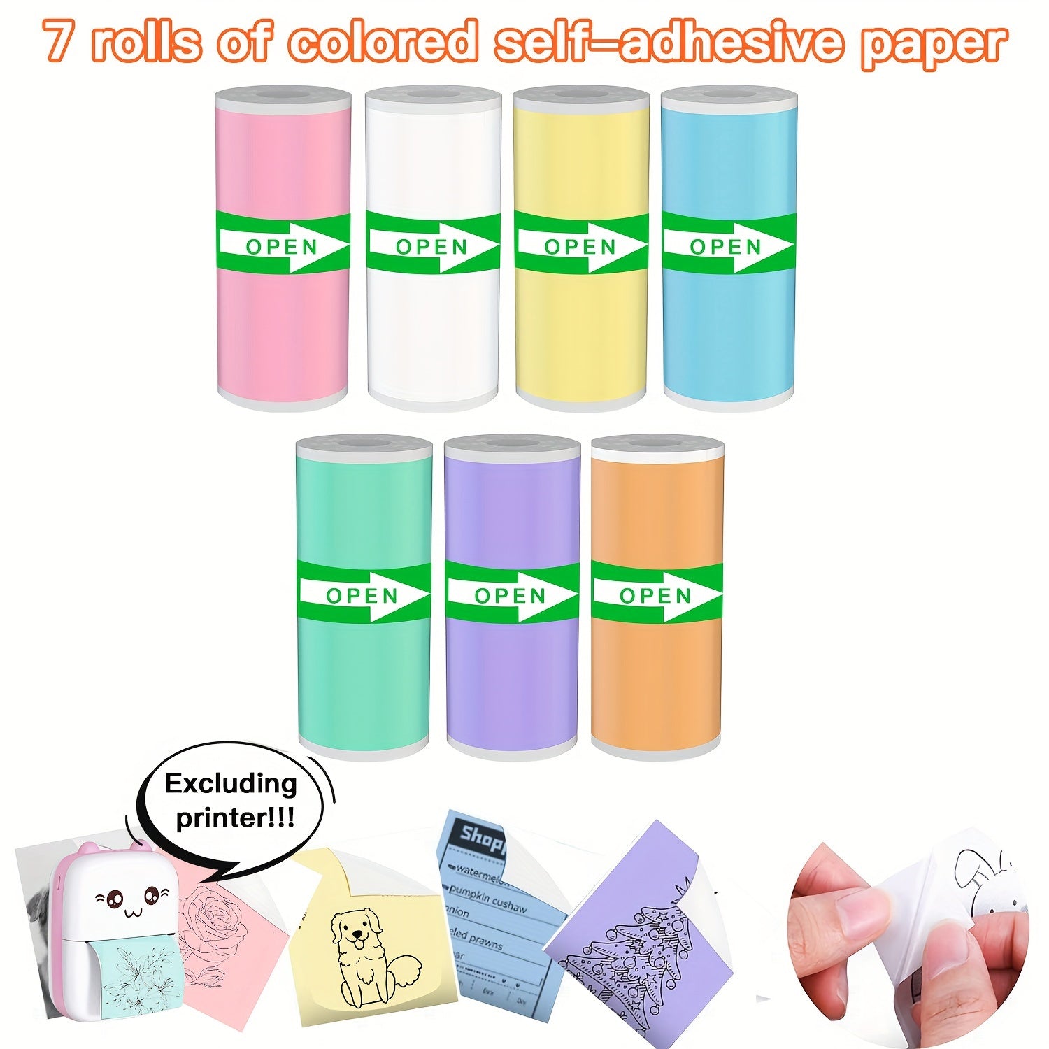 Self-Adhesive Paper Compatible with Mini Wireless Printers